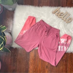 Michael Stars Red Pink Tie Dye Joggers Size small